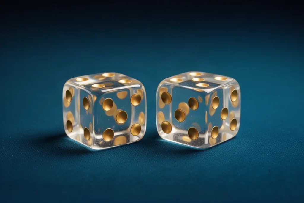 Ảnh minh hoạ hai viên xúc xắc cho mục luật chơi casino HB88